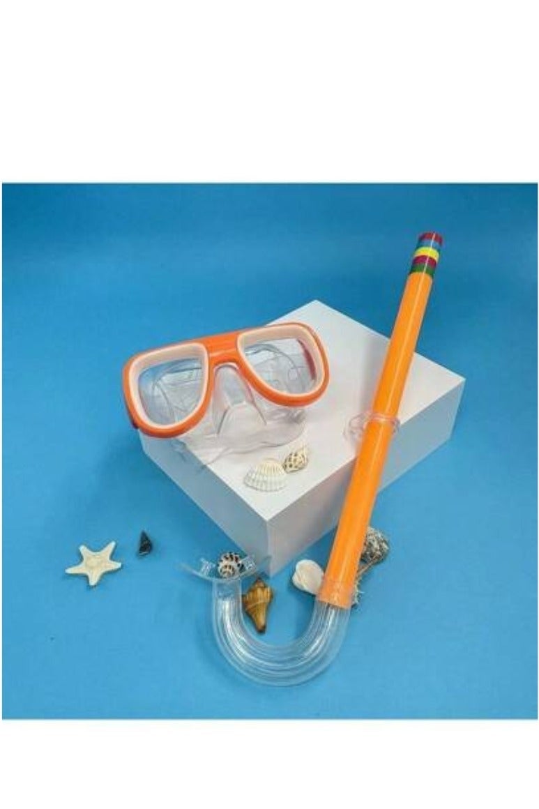 Rwnq Kids Snorkel Set, Adjustable Strap Dry Top Diving Mask, Anti-Fog Snorkeling Mask Gear, Kids Swimming Goggles for Boys and Girls, Age 6-14-Swimming supplies- Swimming goggles for children- Swimming equipment- Diving set for children. - Image 2